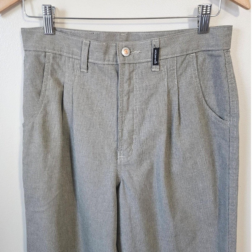 Vintage‎ 90s Rockies High Waisted Bareback Pleated Mom Jeans Houndstooth L 11/12